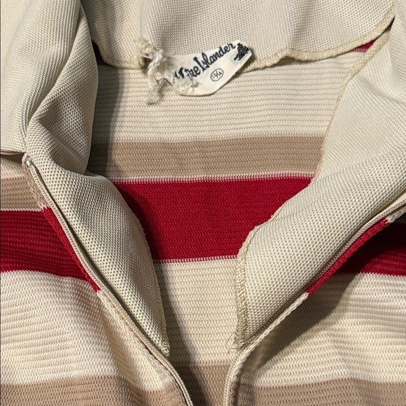 Vintage 1970s Fire Islander Zip Front Top S - Picture 5 of 7